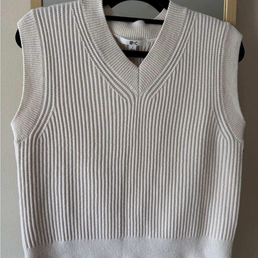 Women's Cream Sweater Vest